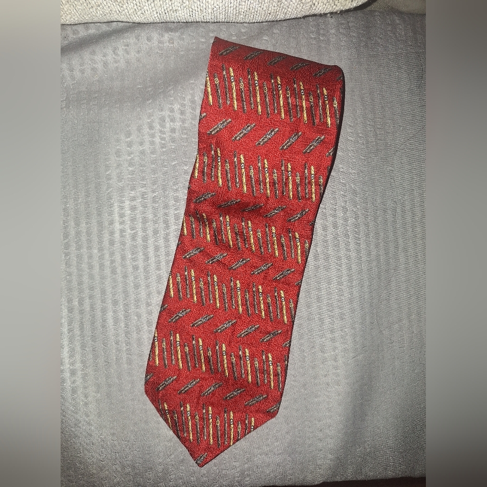 Men's Arden Cravats 100% Silk Cigar Design Pattern Necktie Size: Approximately 5